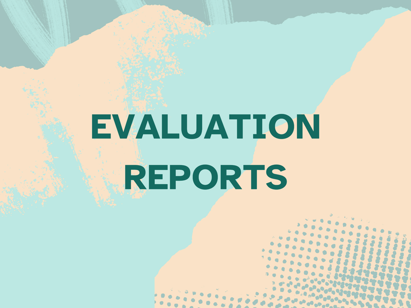 Evaluation Reports heading. Click for the evaluation reports page.