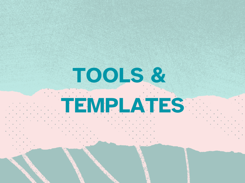 Tools and templates heading. Click for the evaluation reports page.